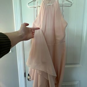 Levkoff Baby Pink Bridesmaid Dress